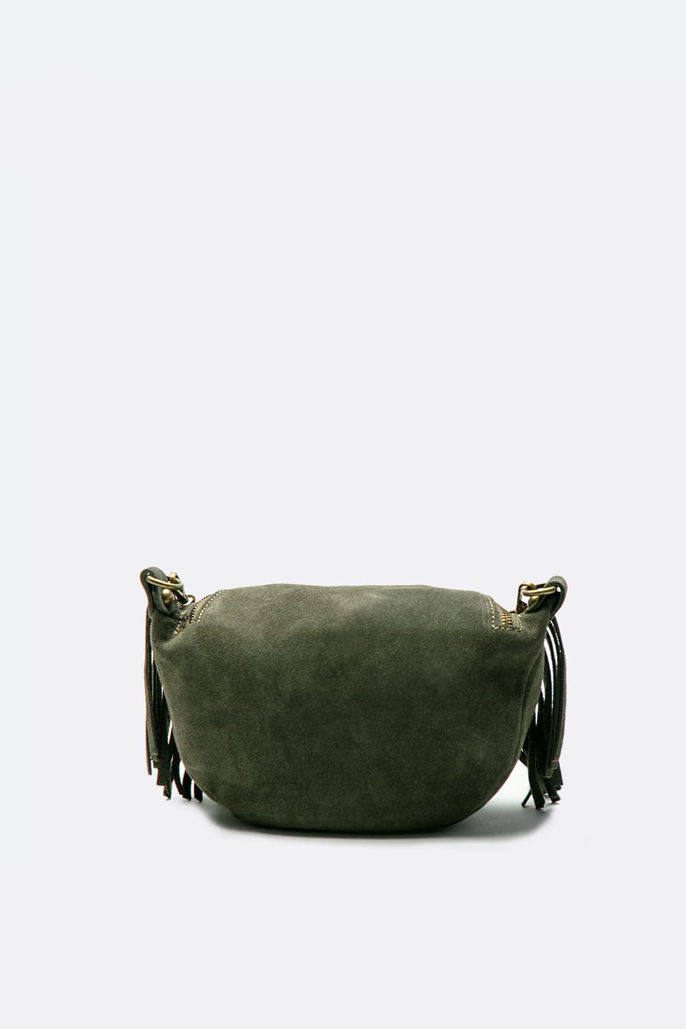Bea Studded Suede Pouch Green woman Barone firenze - 6