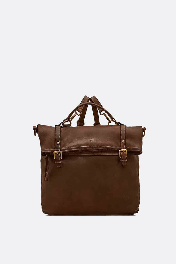 BRN - 050 Backpack in Dark Brown unisex Barone firenze
