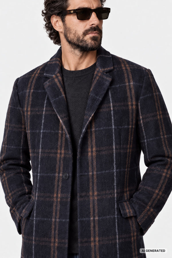 Men's Mixed Cashmere Classic Coat man Barone firenze