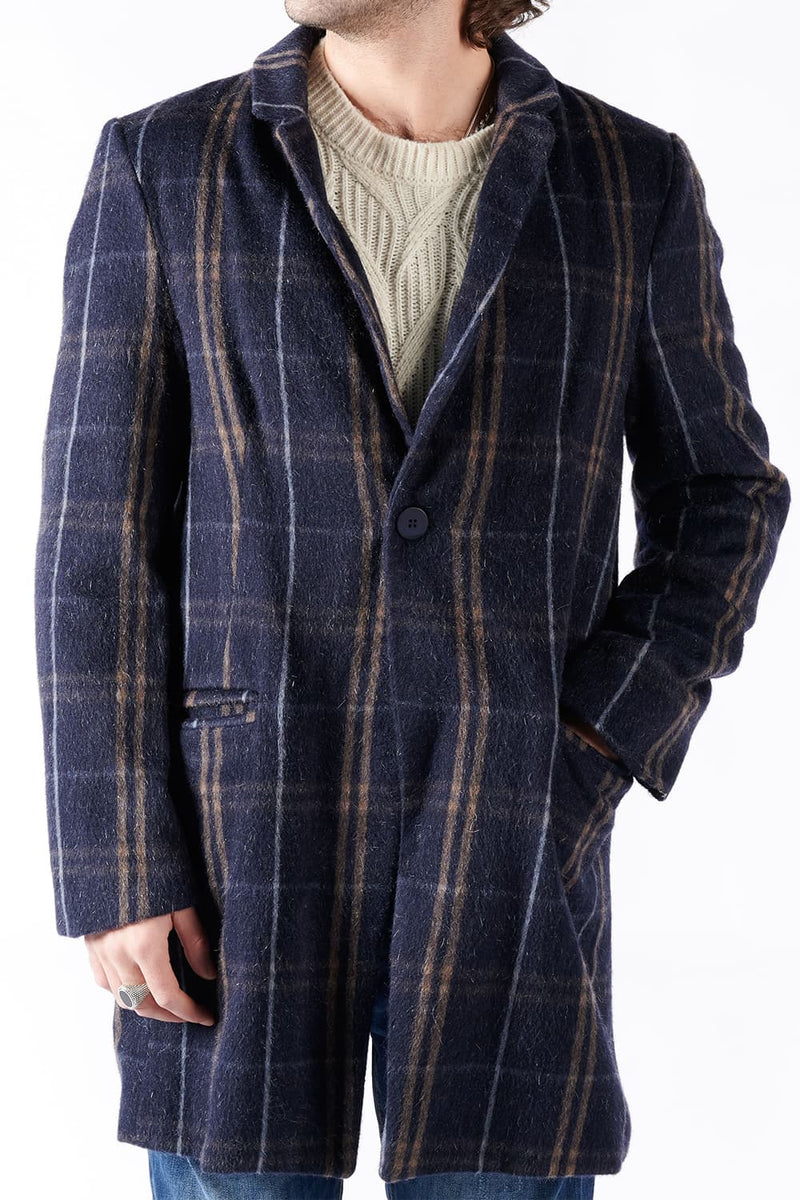 Men's Mixed Cashmere Classic Coat uomo Barone firenze - 1