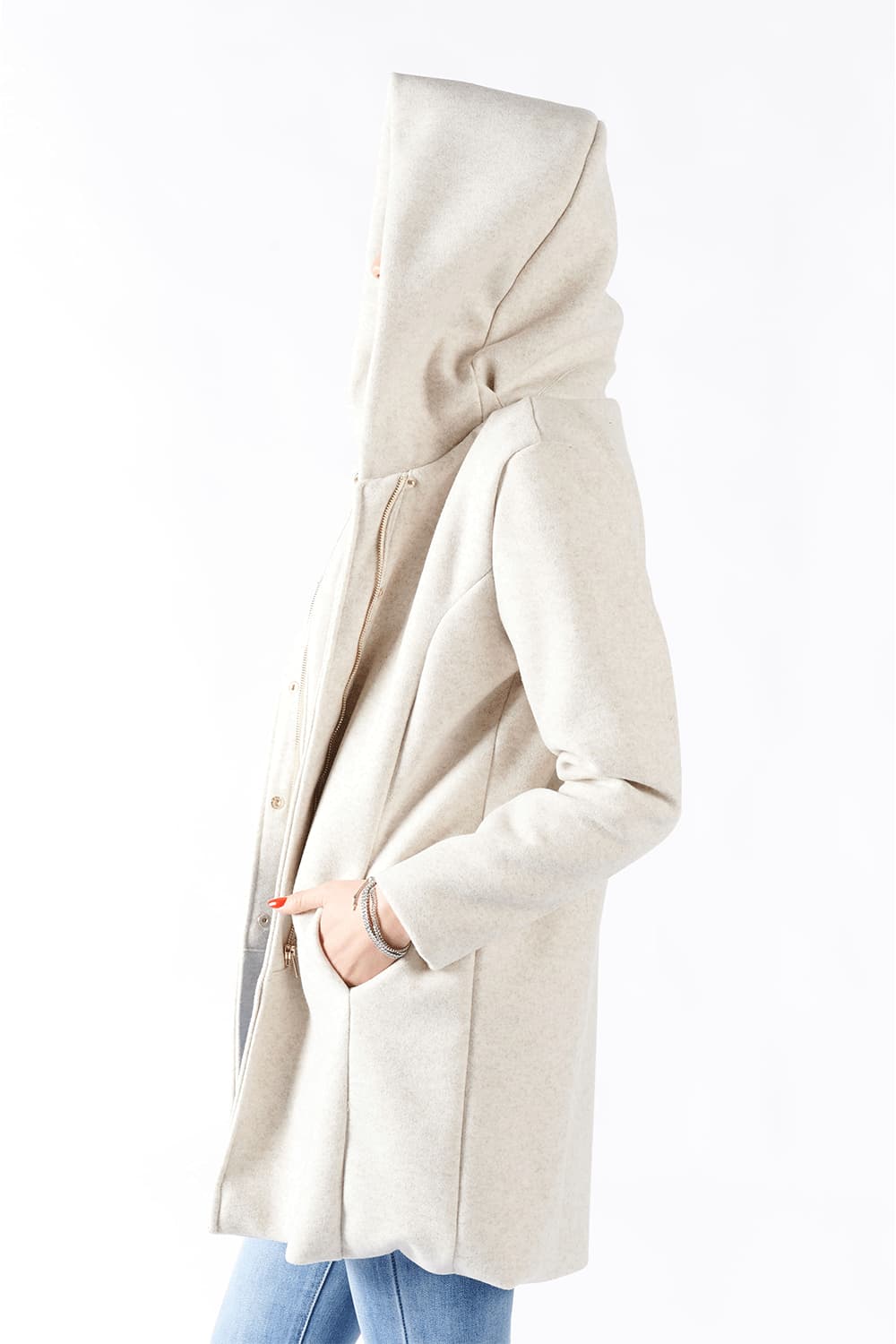 Women's Hooded Coat donna Barone firenze - 7