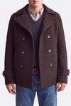 Men's Mixed Wool Double Breasted Coat man Barone firenze - 2