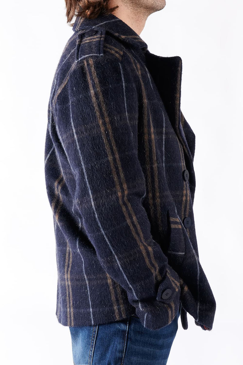 Men's Double Breasted Mixed Cashmere Coat uomo Barone firenze - 5