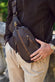 Certaldo Dark Brown Pouch uomo Barone firenze - 1