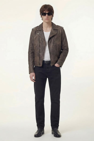 Chiodo Man Bis Nuvolato Dark Brown