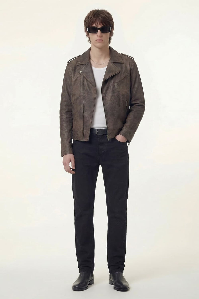 Chiodo Man Bis Nuvolato Dark Brown uomo Barone firenze - 5