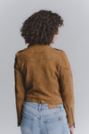 Women's Bis Suede Cognac Jacket woman Barone firenze - 2