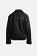 Chiodo Shearling Style Women's Black unisex Barone firenze - 5