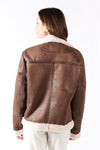 Chiodo Shearling Style Women's Dark Brown unisex Barone firenze - 8