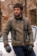 Chiodo Gold Shearling Style Verde man Barone firenze - 1