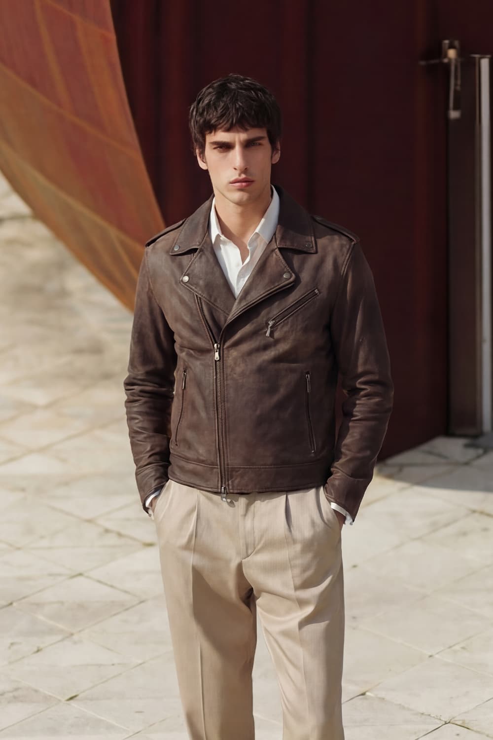 Chiodo Man Bis Nuvolato Dark Brown uomo Barone firenze - 4