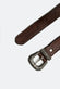 Dallas Men's Belt Dark Brown/Silver unisex Barone firenze - 2