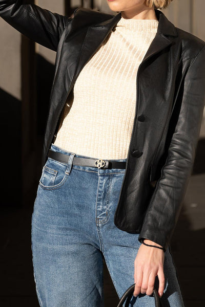 Mini Logo Belt Black