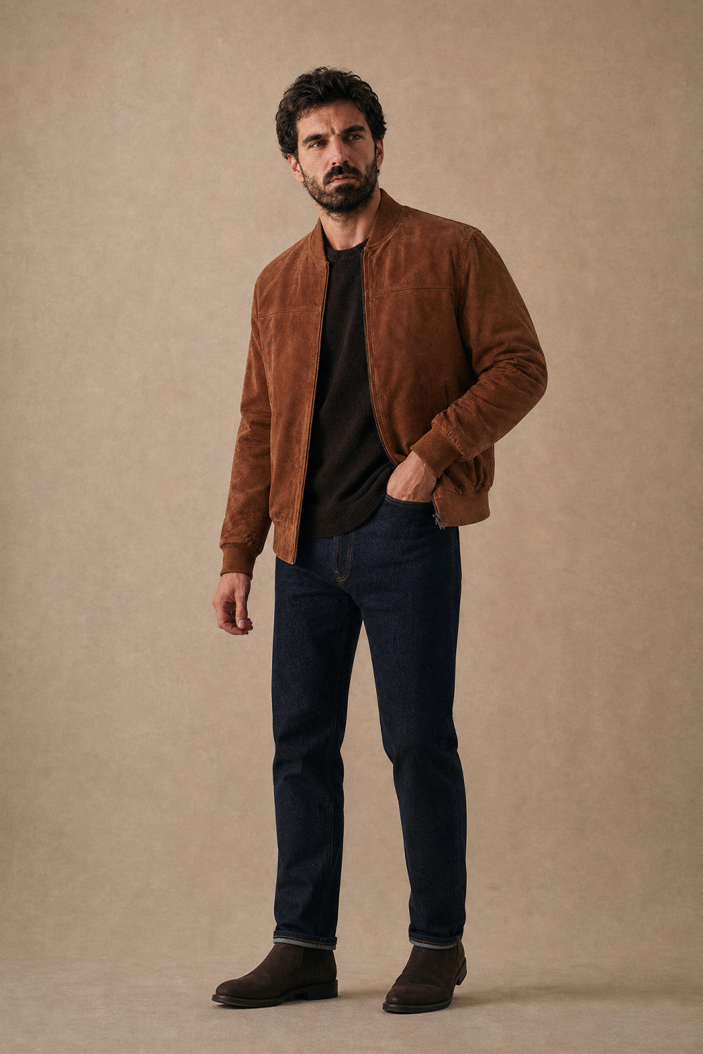 David Suede Dark Cognac unisex Barone firenze - 3
