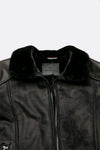 Elton Shearling Style Collar Dark Brown man Barone firenze - 8
