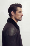 Elton Shearling Style Collar Dark Brown man Barone firenze - 11