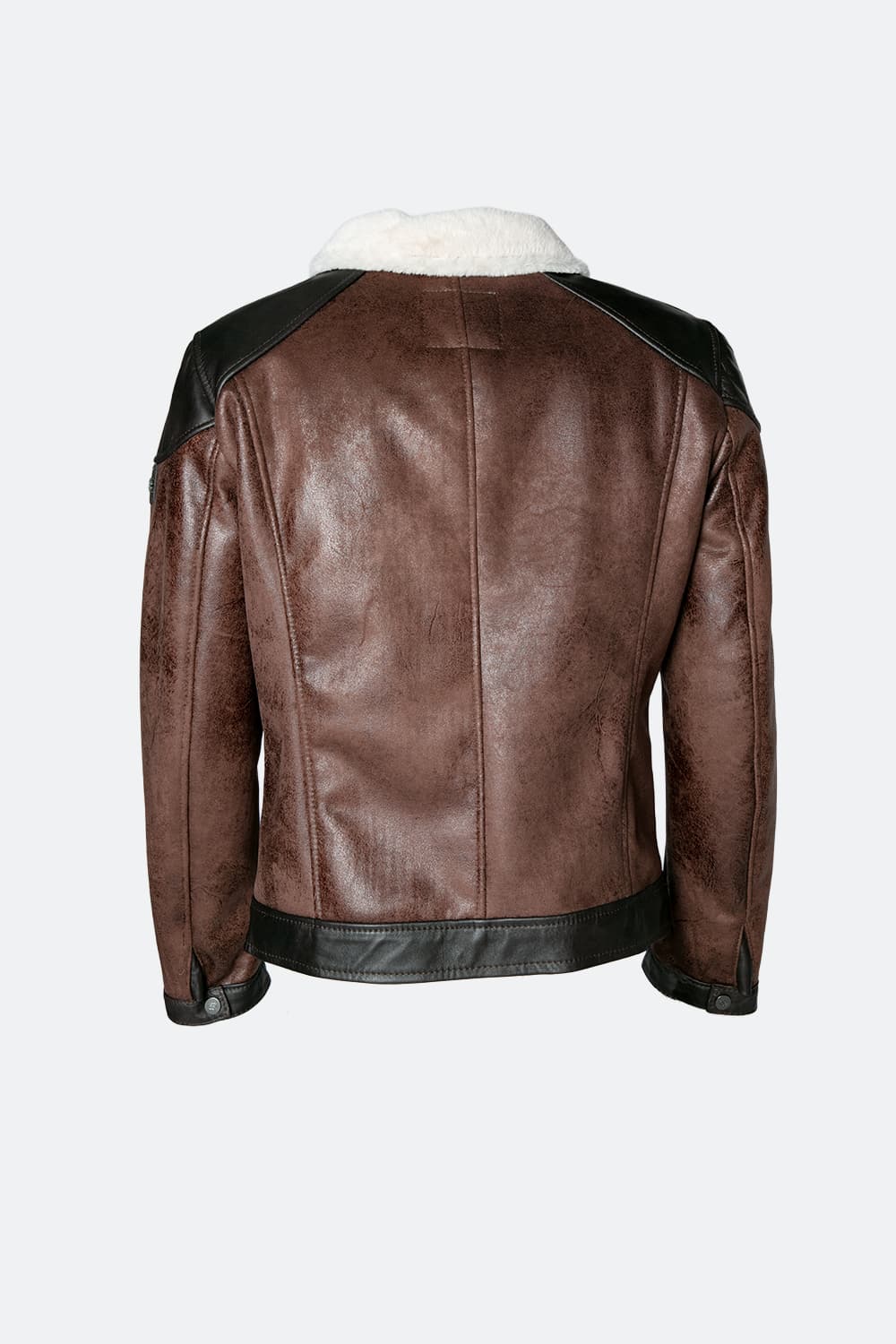 Elton Shearling Style Collar Dark Brown man Barone firenze - 10
