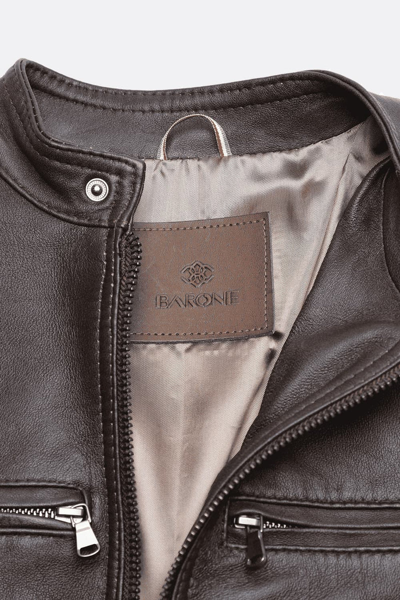 Elton Gold Nappa Dark Brown uomo Barone firenze - 5