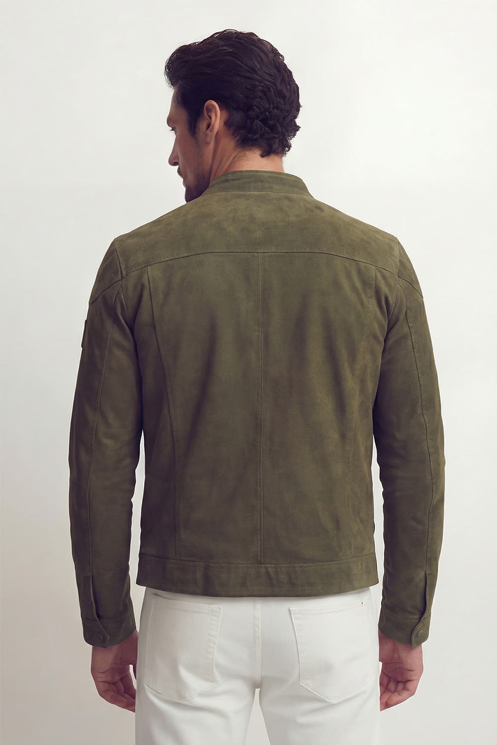 Elton Oleato Verde Giacca Uomo in vera pelle 100% Made in Italy - Barone Firenze