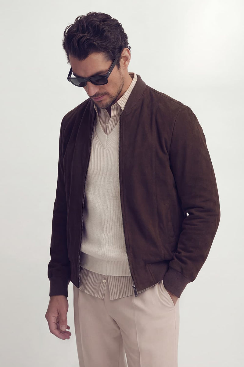 Enrico Dark Brown Suede uomo Barone firenze - 3