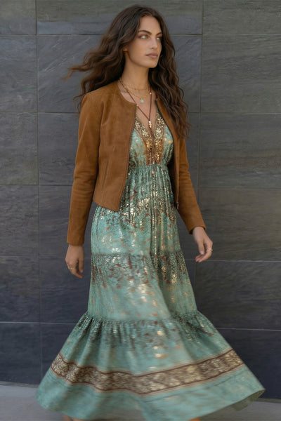 Turquoise Gypsy Maxi Dress