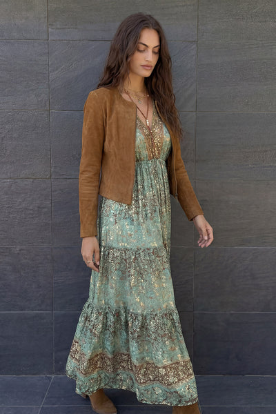 Turquoise Gypsy Maxi Dress