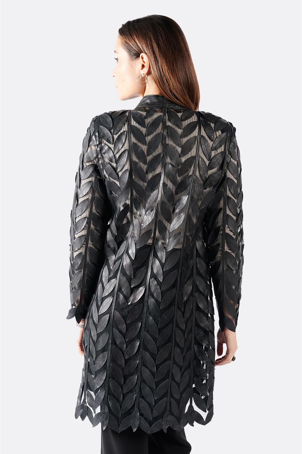 Long Leaves Jacket with Zip donna Barone firenze - 3