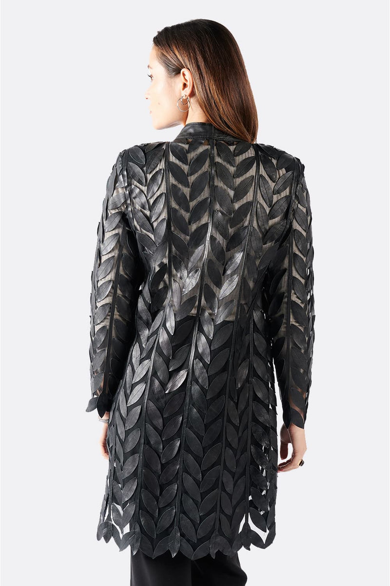 Long Leaves Jacket with Zip donna Barone firenze - 3