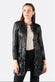 Fringed Jacket with Studs and Zip donna Barone firenze - 5