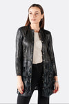 Fringed Jacket with Studs and Zip donna Barone firenze - 5