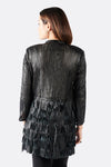 Fringed Jacket with Studs and Zip donna Barone firenze - 8