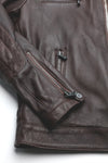 Michele Leather Jacket with Stitching uomo Barone firenze - 4