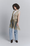 Olive Macramé Vest woman Barone firenze - 2