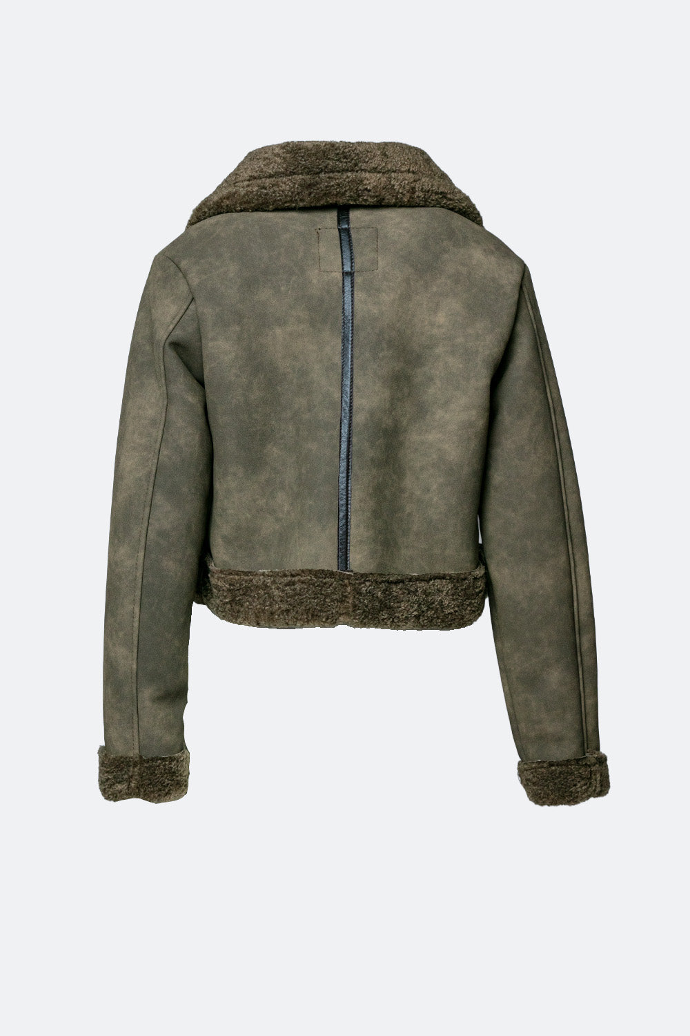 Ginevra Shearling Style Verde woman Barone firenze - 10