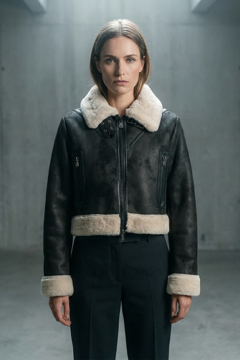 Ginevra Shearling Style Nero - Barone Firenze