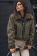 Ginevra Shearling Style Verde woman Barone firenze - 1