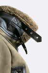 Ginevra Shearling Style Verde woman Barone firenze - 9