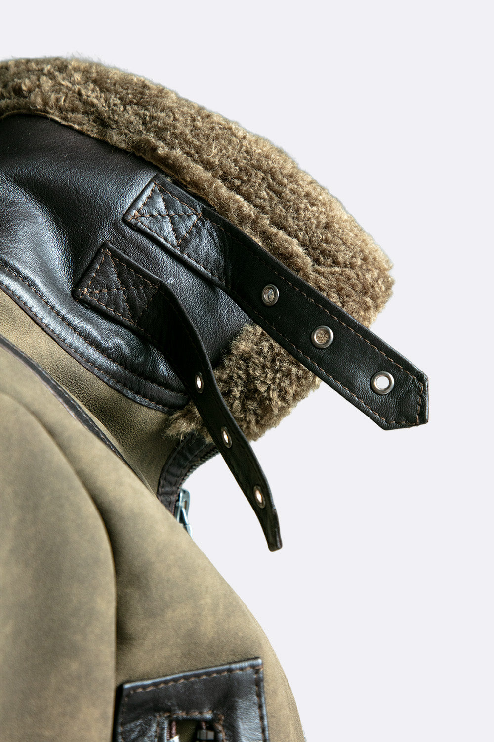 Ginevra Shearling Style Verde woman Barone firenze - 9