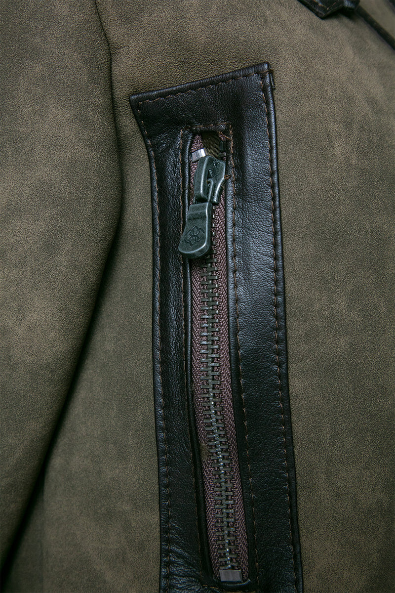 Ginevra Shearling Style Verde woman Barone firenze - 6