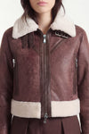 Ginevra Dark Brown Shearling Style donna Barone firenze - 6