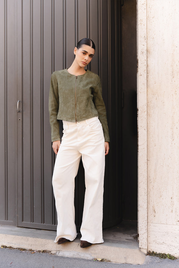 Ire Corto Camoscio Verde woman Barone firenze