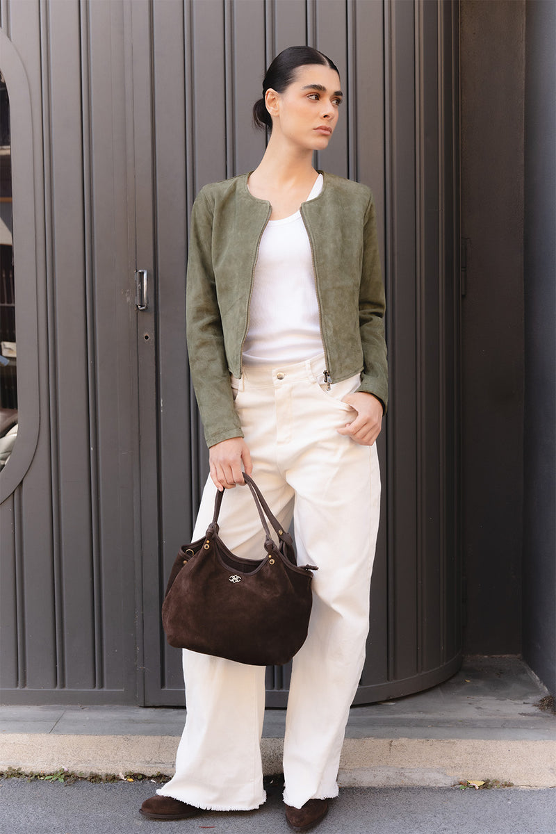 Ire Corto Camoscio Verde woman Barone firenze - 3