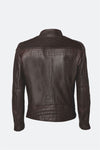 Michele Leather Jacket with Stitching uomo Barone firenze - 8