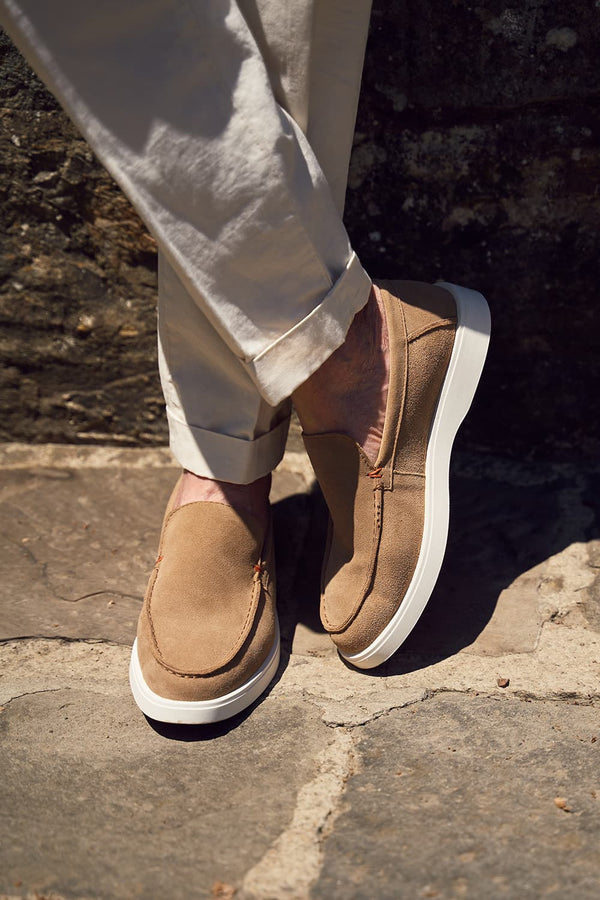 Men’s Suede Loafers man Barone firenze