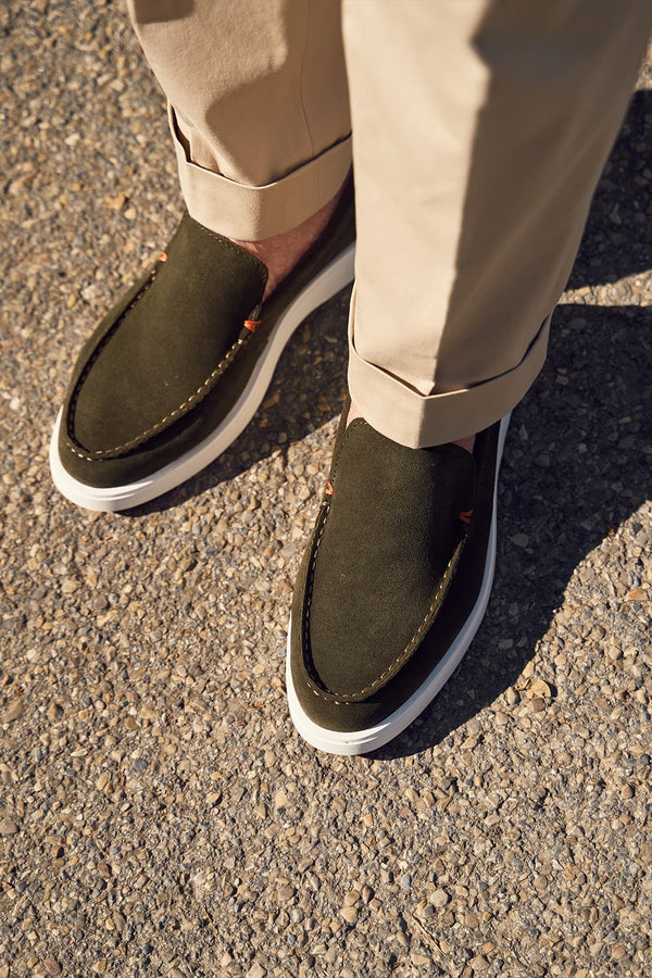 Men’s Suede Loafers man Barone firenze