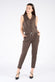 Shine Trousers Dark Brown donna Barone firenze - 2