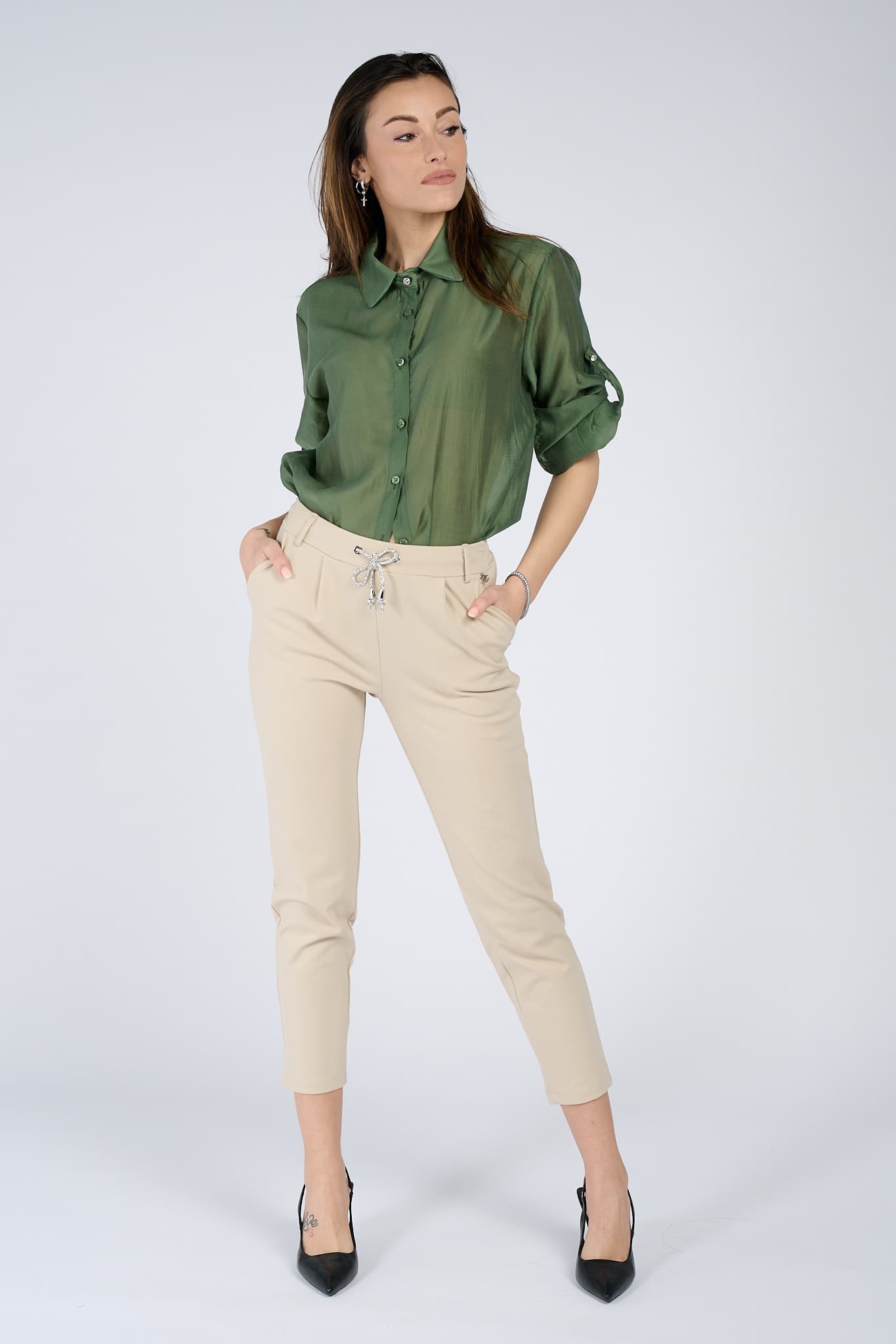 Shine trousers donna Barone firenze - 2