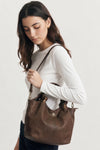 Pienza Vegetable-Tanned Dark Brown woman Barone firenze - 2