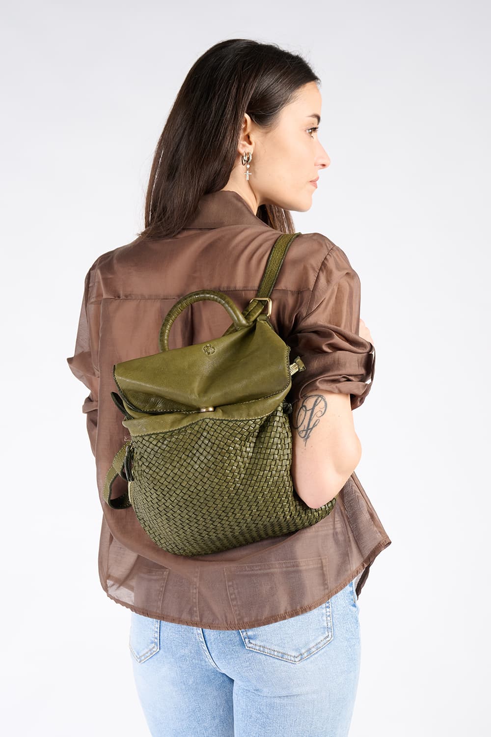 Pisa Green Backpack woman Barone firenze - 9