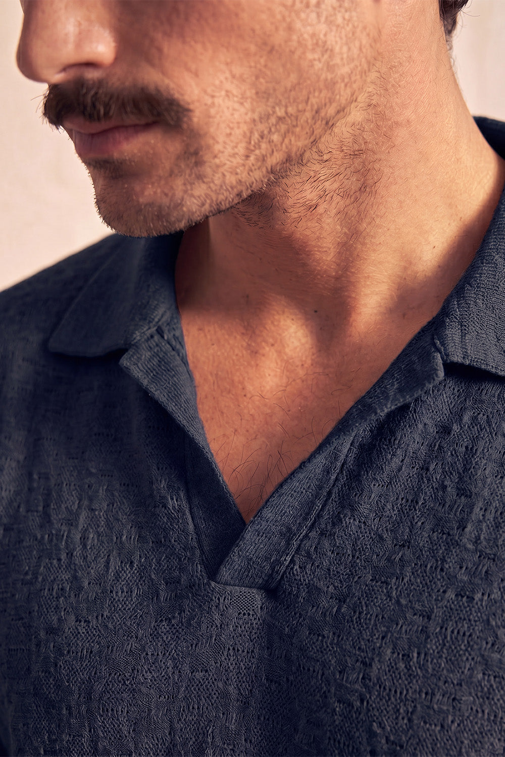 Men's Blue Polo Shirt man Barone firenze - 3